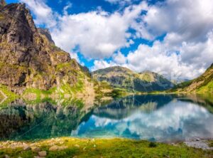 Black lake in polish Tatry mountains, Poland