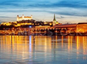 Bratislava Old town on Danube river, Slovakia
