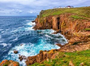 Land’s End cape in Cornwall, England - GlobePhotos - royalty free stock images