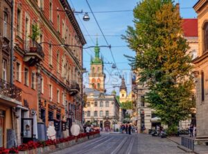 Lviv city historical Old town, Ukraine