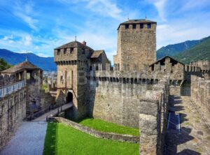 Montebello castel in Bellinzona, Tessin, Switzerland