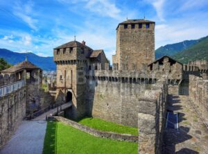 Montebello castel in Bellinzona, Tessin, Switzerland