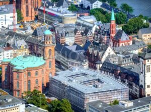 Frankfurt on Main city, Germany, aerial view of the Old town - GlobePhotos - royalty free stock images