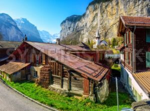 Lauterbrunnen village, swiss Alps mountains, Switzerland - GlobePhotos - royalty free stock images