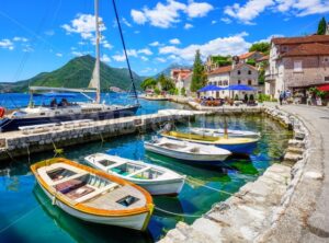 Marina of Perast town, Bay of Kotor, Montenegro - GlobePhotos - royalty free stock images