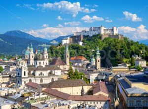 Salzburg Old town and castle, Austria - GlobePhotos - royalty free stock images