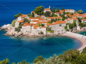 Sveti Stefan island town, Montenegro - GlobePhotos - royalty free stock images