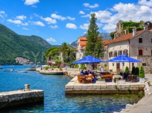Watefront in Perast town, Bay of Kotor, Montenegro - GlobePhotos - royalty free stock images