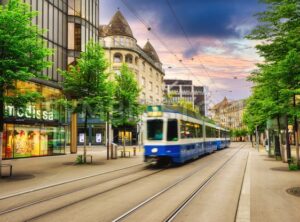 Bahnhofstrasse street in Zurich city center, Switzerland - GlobePhotos - royalty free stock images