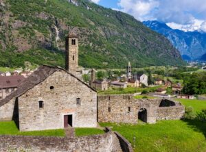 Giornico village in swiss Alps mountains, Ticino, Switzerland - GlobePhotos - royalty free stock images