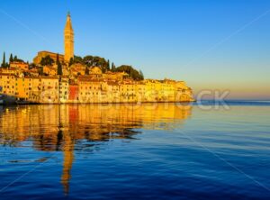 Historical Rovinj Old town, Croatia, on sunrise - GlobePhotos - royalty free stock images