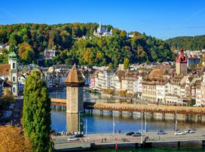 Lucerne city historical Old town, Switzerland, - GlobePhotos - royalty free stock images