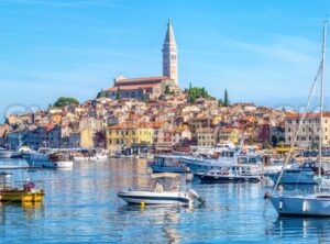 Panoramic view of Rovinj city and harbor, Croatia - GlobePhotos - royalty free stock images