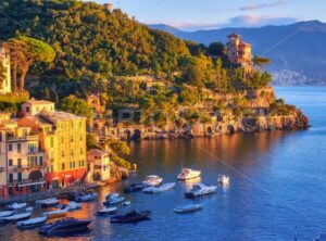 Portofino resort town on Mediterranean sea, Italy - GlobePhotos - royalty free stock images