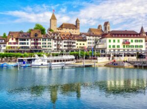 Rapperswil town on Zurich lake, Switzerland - GlobePhotos - royalty free stock images