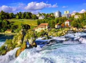 Rhine Falls waterfall in Schaffhausen, Switzerland - GlobePhotos - royalty free stock images
