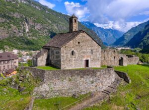 Santa Maria del Castello church in Giornico, Ticino, Switzerland - GlobePhotos - royalty free stock images