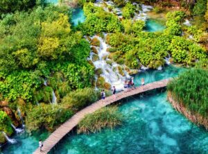Waterfalls in Plitvice Lakes National Park, Croatia - GlobePhotos - royalty free stock images