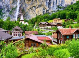 Lauterbrunnen historical village in the swiss Alps mountains, Switzerland - GlobePhotos - royalty free stock images