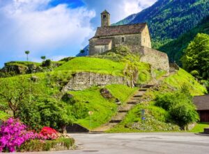 Santa Maria del Castello church in Giornico, Switzerland - GlobePhotos - royalty free stock images