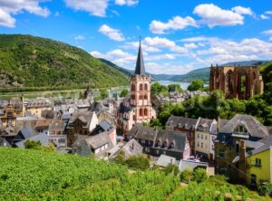 Bacharach, Germany, romantic town on Rhine river