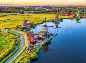 Zaanse Schans windmills in North Holland, Netherlands - GlobePhotos - royalty free stock images