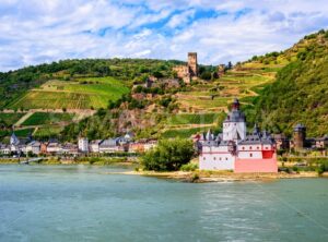 Pfalzgrafenstein castle on Rhine river, Kaub by Bacharach, Germany