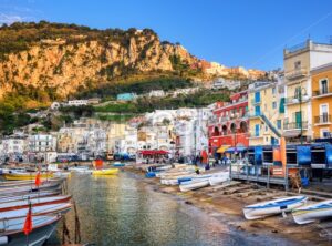 Capri town and his harbour, Naples, Italy