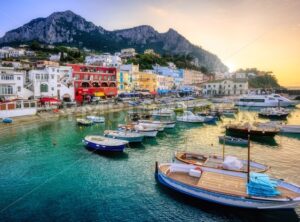 Marina Grande port on Capri Island, Italy