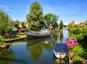 Dutch landscape by Edam town, Netherlands