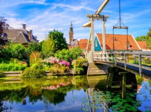 Edam town in North Holland, Netherlands