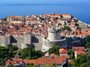 Dubrovnik historical old town and city walls, Croatia