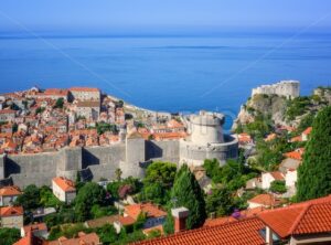 Dubrovnik medieval old town and city walls, Croatia