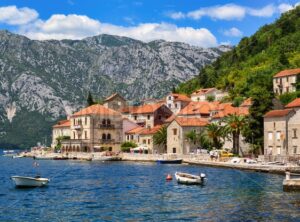 Perast town in Kotor bay, Montenegro