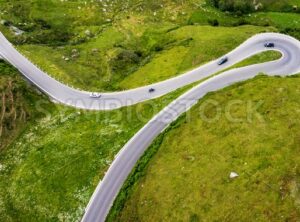 James Bond road, Furka pass, swiss Alps, Switzerland