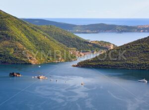 Kotor bay and Adriatic sea landscape in Montenegro