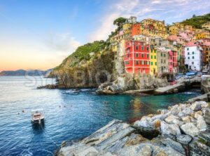 Riomaggiore village in Cinque Terre, Liguria coast, Italy