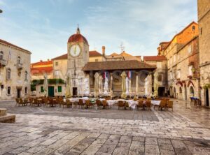 Central square of Trogir Old town, Croatia