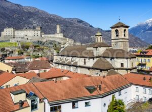 Historical Old town of Bellinzona, Switzerland