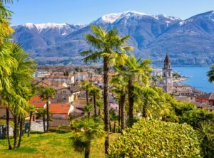 Ascona town on Lago Maggiore lake, Locarno, Switzerland