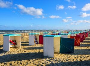 Atlantic coast sand beach in Katwijk aan Zee, Netherlands