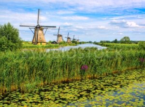 Kinderdijk windmills park, South Holland, Netherlands