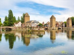 Ponts Couvert bridge and towers, Strasbourg, France