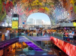 The Markthal building, Rotterdam, South Holland, Netherlands