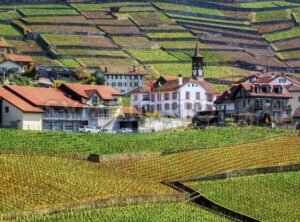 A village in Lavaux vineyard terrace region by Lausanne, Switzerland - GlobePhotos - royalty free stock images