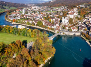 Aarburg city on Aare river, Switzerland - GlobePhotos - royalty free stock images