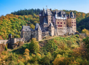 Burg Eltz castle, Germany, on a bright autumn day - GlobePhotos - royalty free stock images