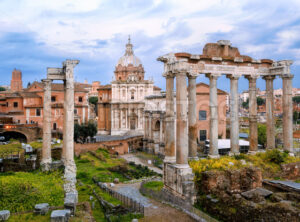 Forum romanum in Rome city, Italy - GlobePhotos - royalty free stock images