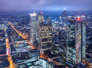 Frankfurt am Main city, Germany, at night - GlobePhotos - royalty free stock images