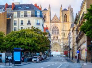 Gothic cathedral in Nantes city, France - GlobePhotos - royalty free stock images